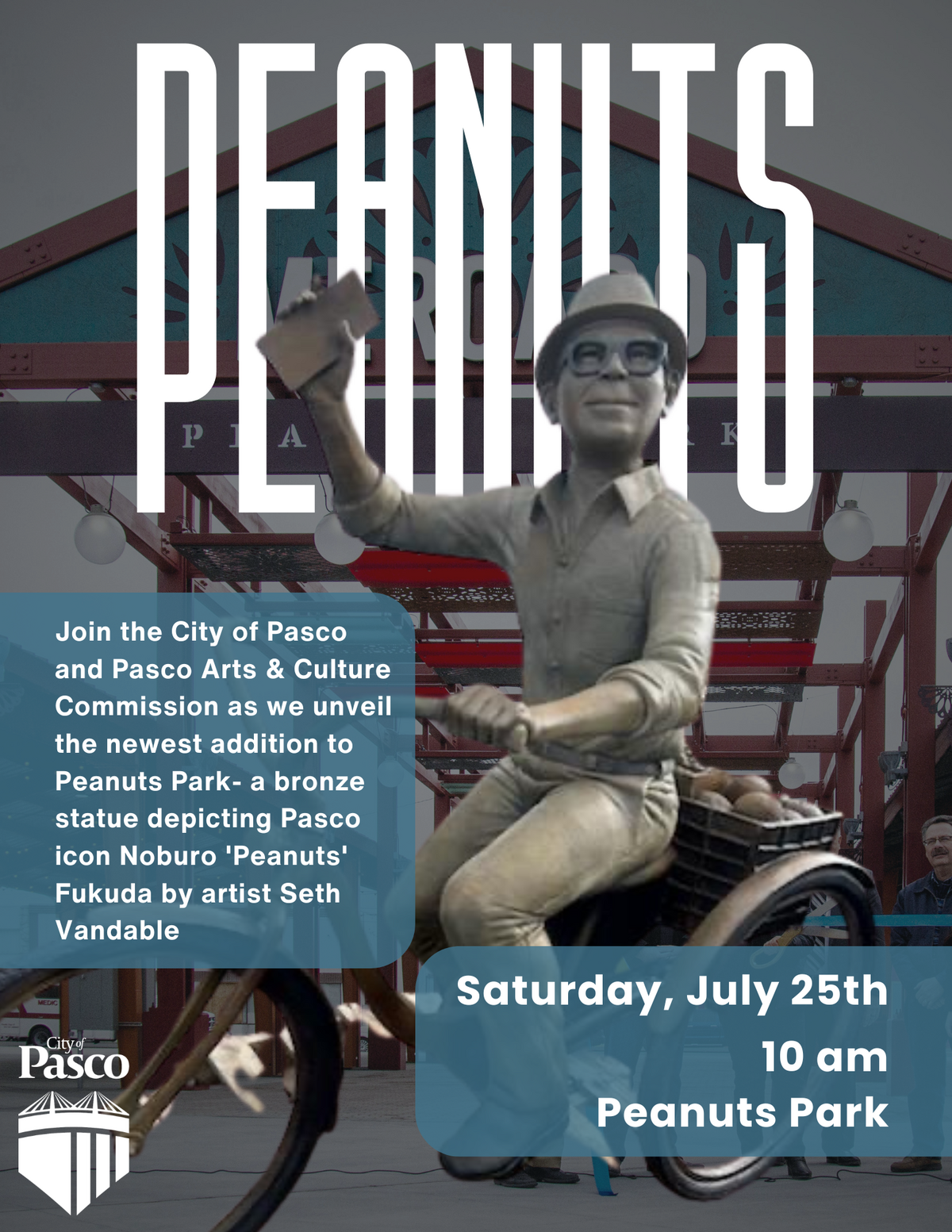 Pasco will unveil the $50,000 statue they commissioned for Peanuts Park to commemorate Noburo “Peanuts” Fukuda.